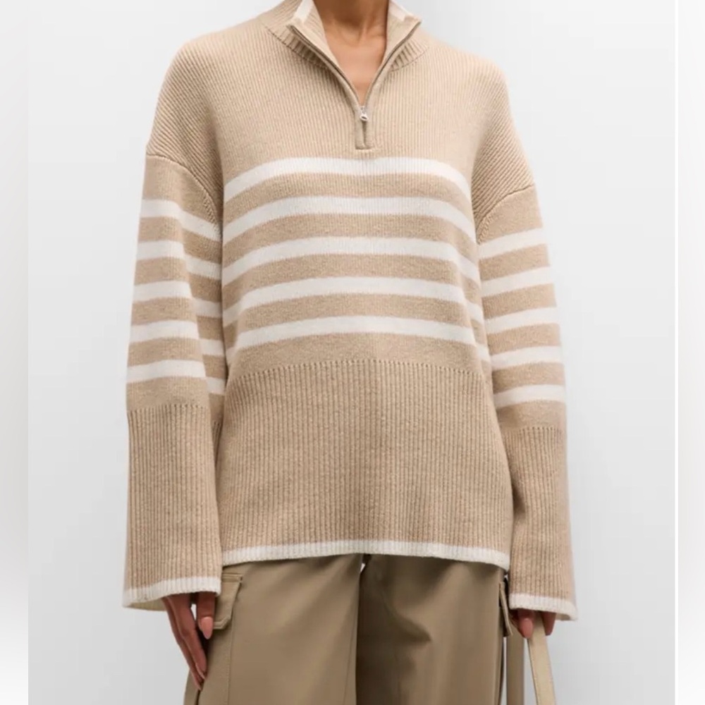 Rails Tessa Striped Zip Sweater in size large